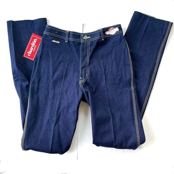 RARE Vintage Dark Denim Chardon Paris high-waisted jeans NWT - Picture 1 of 10